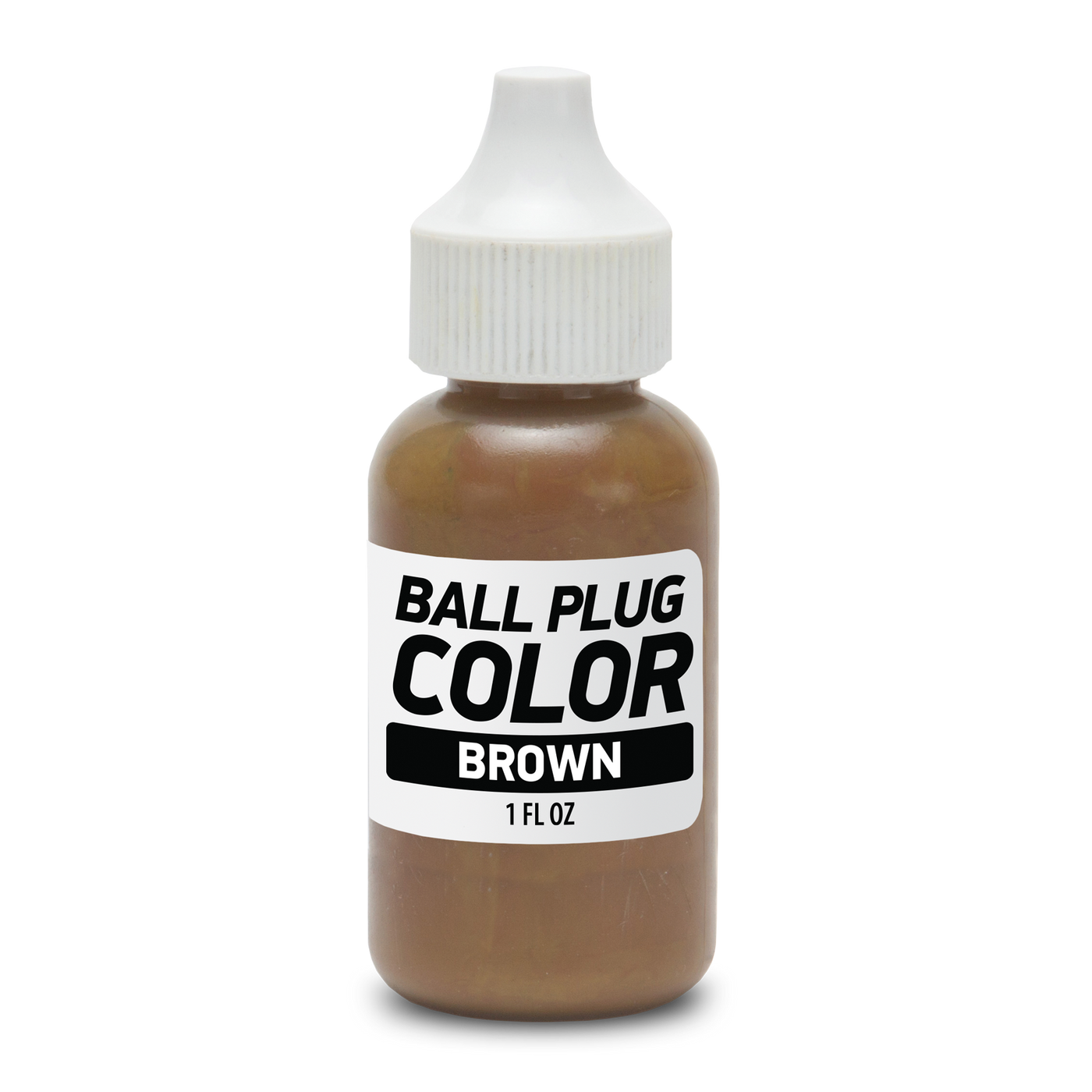 Brown Ball Plug 1 Fluid Ounce Bottle